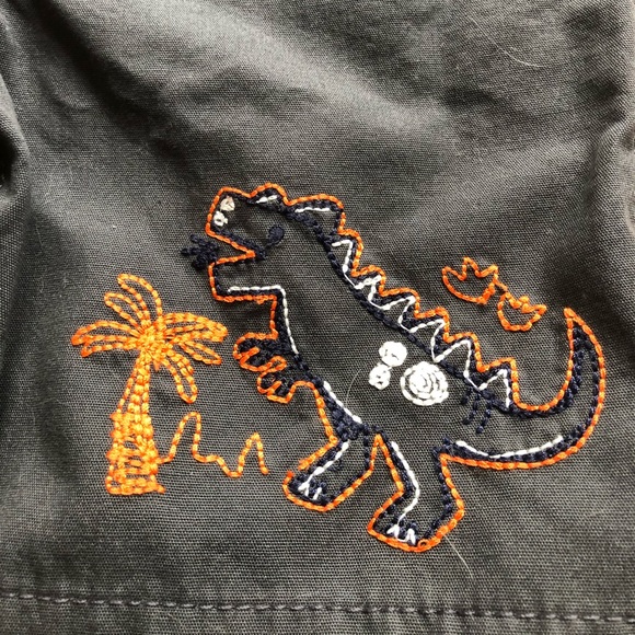 Embroidered Dinosaur Overalls - Picture 3 of 4